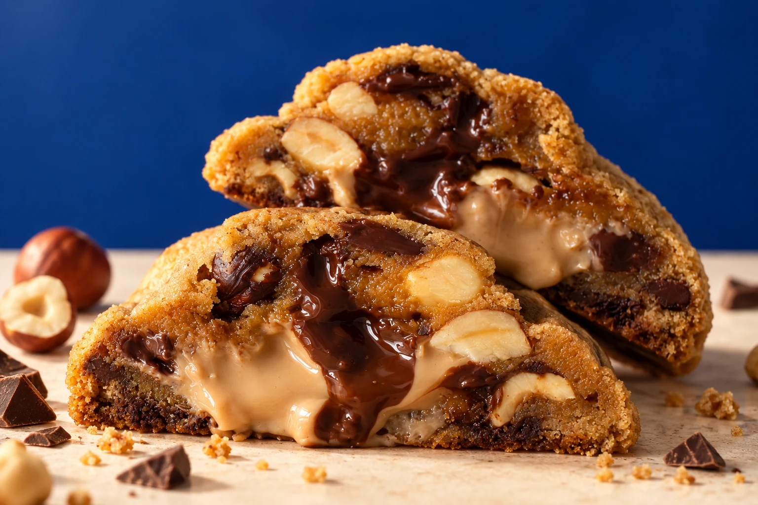 Gros plan de campagne du cœur chocolat et noisette du Nut Hill